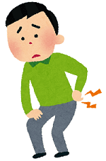 腰痛の男性のイラスト