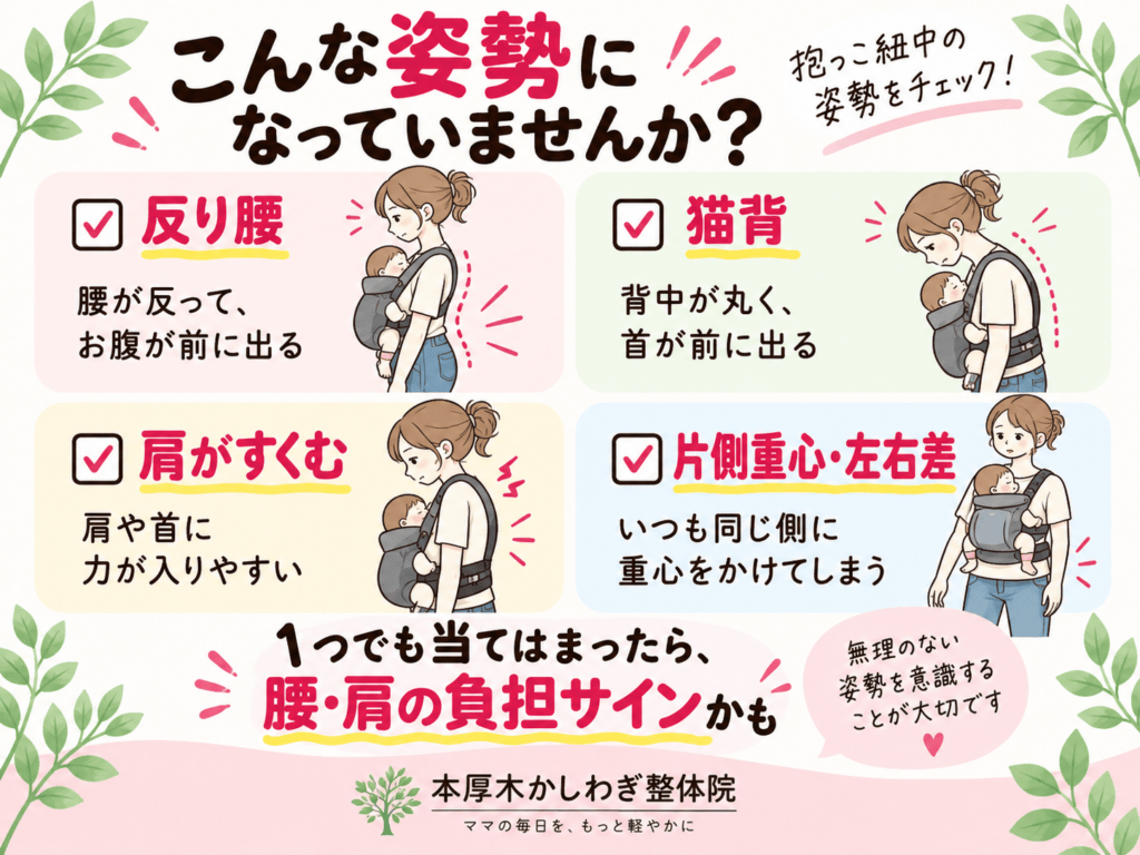 抱っこ紐姿勢チェック