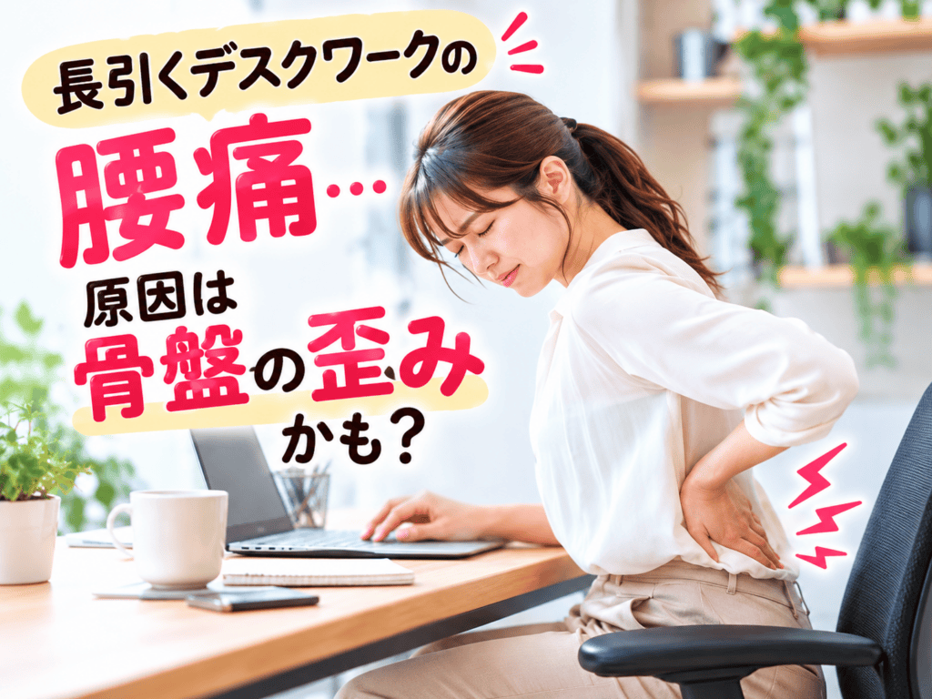 長引くデスクワークの腰痛…原因は骨盤の歪みかも?